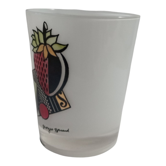 One Vtg MCM Georges Briard Fruit Ambrosia Frosted Rocks Old Fashioned Lowball - Picture 14 of 16